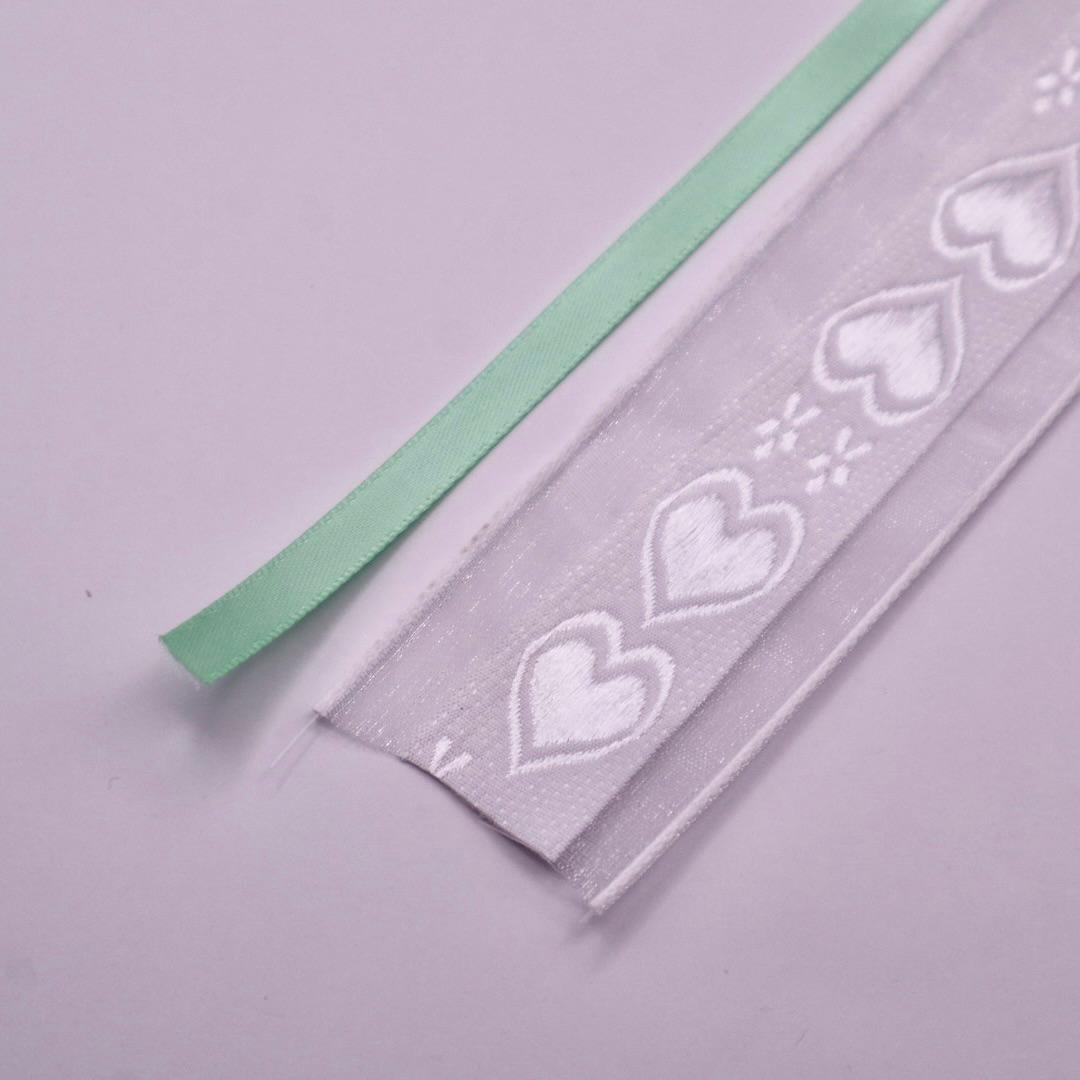 【番号オーダー可能】東京ヤクルトスワローズ風カラー　くるみボタンのヘアリボン　クロスステッチ刺繍 | 4枚目